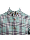 Khaki Check Linen Shirt S25DL0456 - VIVIENNE WESTWOOD - BALAAN 7