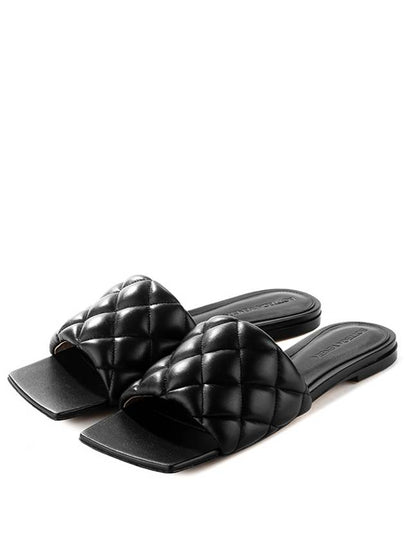 Padded Quilted Slippers Black - BOTTEGA VENETA - BALAAN 2