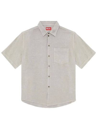 Linen Short Sleeve Shirt A128540LIAL - DIESEL - BALAAN 2