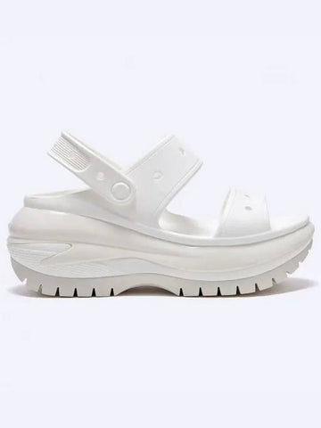 Classic Mega Crush Sandals White 207989 100 - CROCS - BALAAN 1