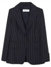 Galosce Pinstripe Blazer Jacket Black - MAX MARA - BALAAN 2