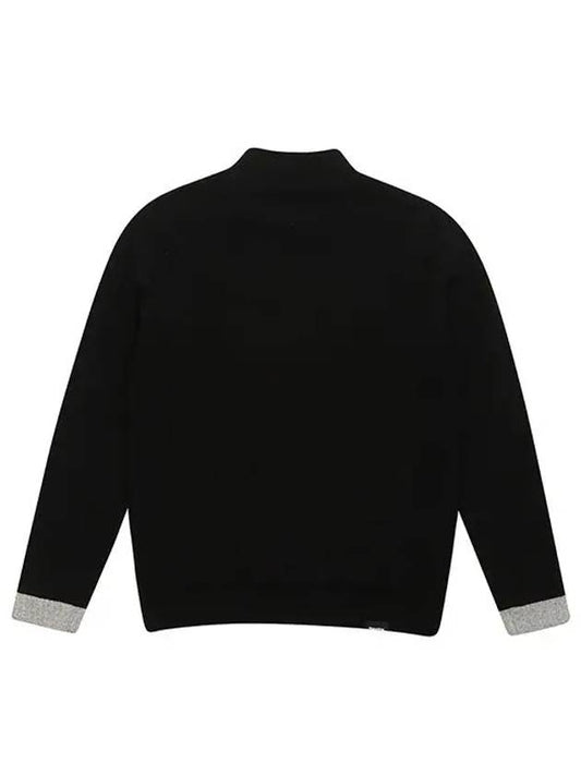 Women’s Logo Point Half Zip Up Pullover 2312LXKWBLACK - BLACK&WHITE - BALAAN 2