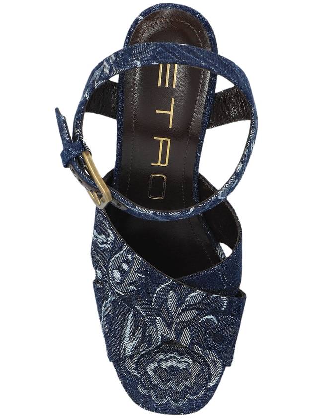 Etro Platform Sandals, Women's, Navy Blue - ETRO - BALAAN 6