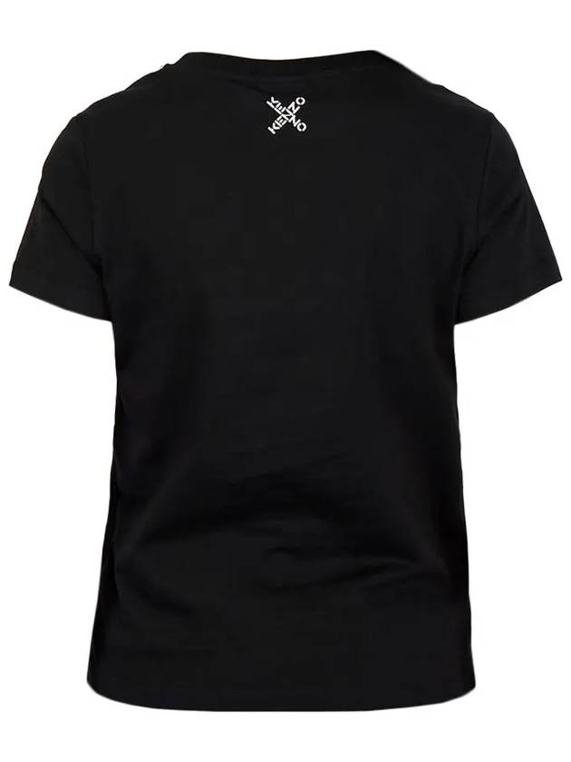 13th Anniversary Women s Cross Logo T Shirt Black 2TS850 4SJ 99 - KENZO - BALAAN 3