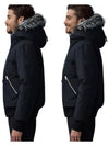 Dixon Nordic Tech Down Silver Fox Fur Bomber Jacket Black Silver - MACKAGE - BALAAN 5