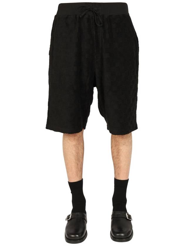 Men's Monogram Cotton Shorts Black - AMBUSH - BALAAN 2