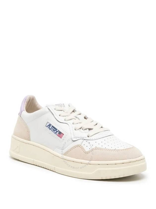 Medalist Suede Purple Tab Low Top Sneakers White - AUTRY - BALAAN 3