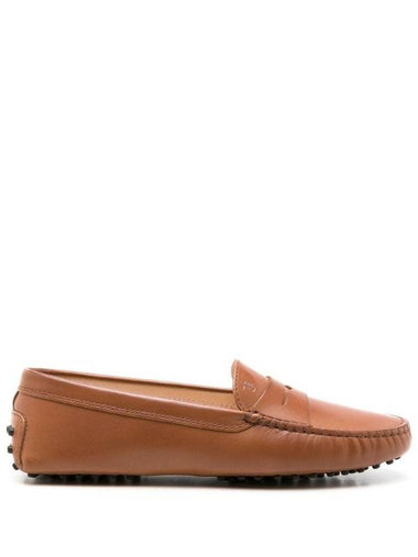 Gommino Leather Moccasin Loafers Brown - TOD'S - BALAAN 1