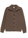 Double Layer Neckline Cardigan Brown - BOTTEGA VENETA - BALAAN 2