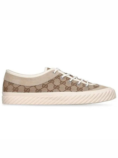 GG Canvas Low Top Sneakers Beige - GUCCI - BALAAN 2