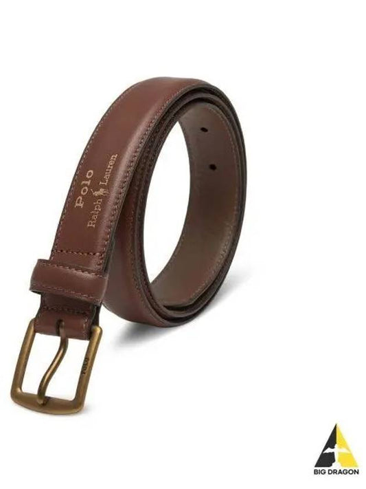 Full grain leather dress belt brown - POLO RALPH LAUREN - BALAAN 1