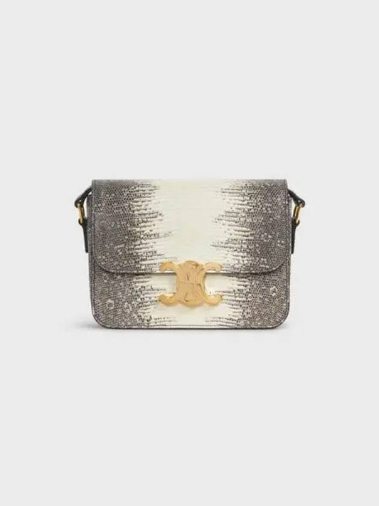 Teen Triomphe Lizard Shoulder Bag Natural - CELINE - BALAAN 2