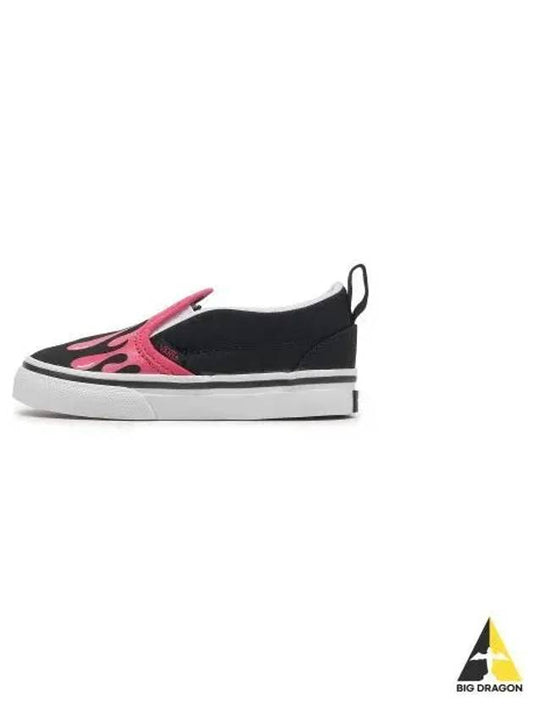 KIDS Slip on Velcro Toddler Glow Slime Black Pink VN000UBSB9P1 - VANS - BALAAN 1