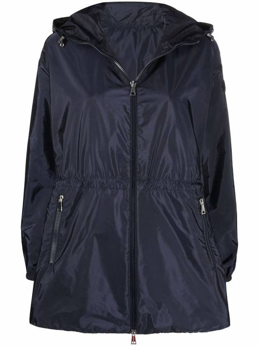 Wete Hoodie Windbreaker Jacket Night Blue - MONCLER - BALAAN.