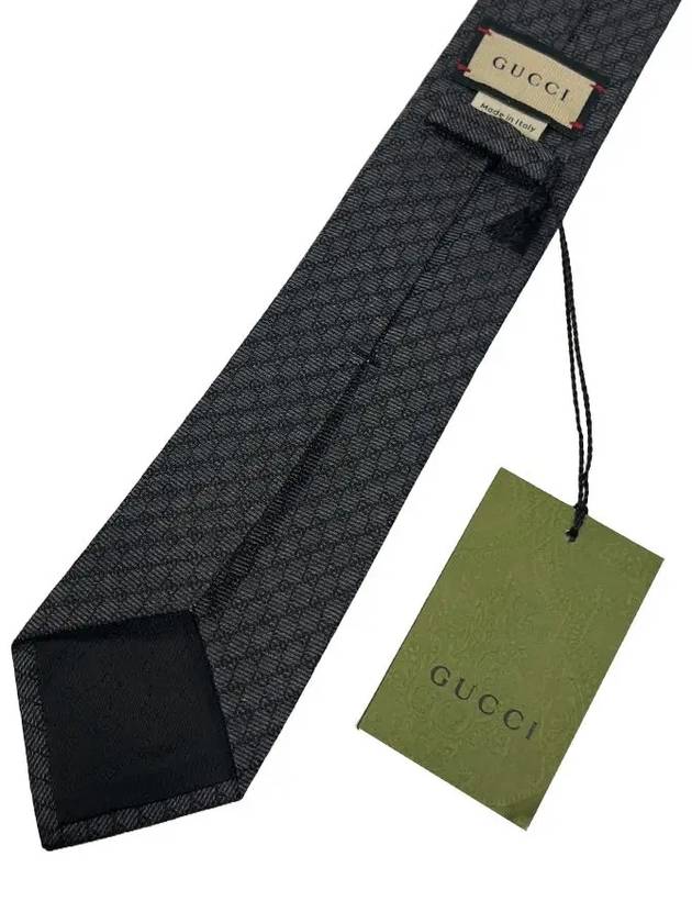 Interlocking G Silk Wool Tie Black - GUCCI - BALAAN 8