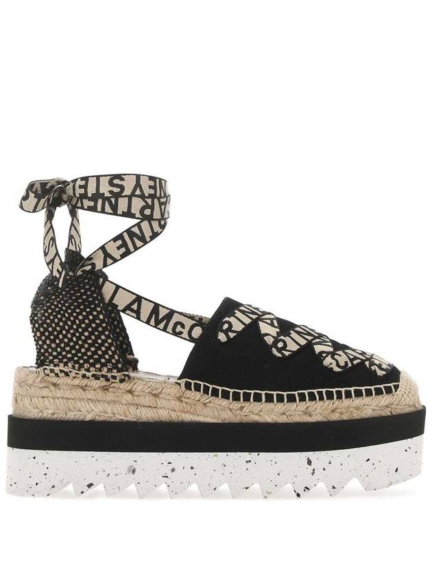 Gaia platform espadrille sandals black - STELLA MCCARTNEY - BALAAN 2