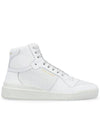 Men's High Top Sneakers White - SAINT LAURENT - BALAAN 1
