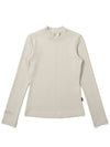 Mockneck rib t shirt BEIGE WOMAN - MALBON GOLF - BALAAN 1