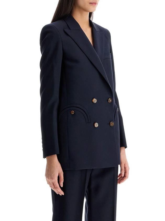 navy blue virgin wool single-breasted blazer - BLAZE MILANO - BALAAN 2