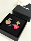 Heart drop CC women s earrings pink champagne gold ABA403b - CHANEL - BALAAN 4