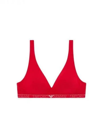 UNDERWEAR Women s Glitter Logo Band Bralette Bra Red 270188 - EMPORIO ARMANI - BALAAN 1