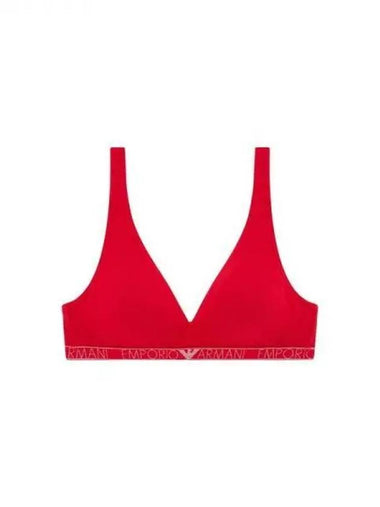 UNDERWEAR Women s Glitter Logo Band Bralette Bra Red 270188 - EMPORIO ARMANI - BALAAN 1