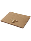 Saffiano Leather Triangle Logo Card Wallet Brown - PRADA - BALAAN 4