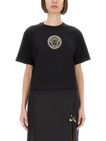 Versace Cropped "Medusa" T-Shirt - VERSACE - BALAAN 1