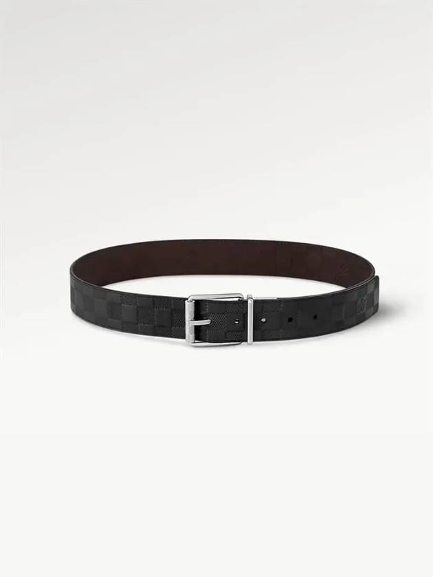 Damier Print Reversible 40mm Belt Black - LOUIS VUITTON - BALAAN 1