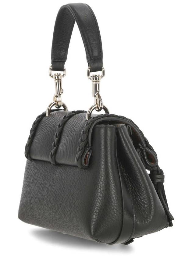 Penelope Mini Grained Leather Shoulder Bag Black - CHLOE - BALAAN 4