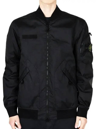 Membrana 3L TC Breathable and Water-Resistant Bomber Jacket Black - STONE ISLAND - BALAAN 2