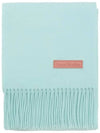 Fringe Wool Scarf Pastel Light Blue - ACNE STUDIOS - BALAAN 2