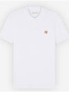 Fox Head Patch Cotton Polo Shirt White - MAISON KITSUNE - BALAAN 2