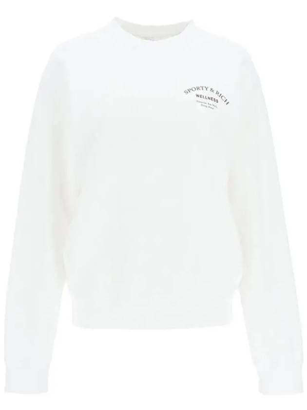 Studio Crew Neck Cotton Sweatshirt White - SPORTY & RICH - BALAAN 6