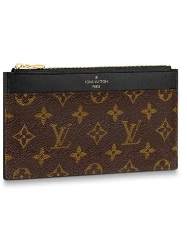 Slim Monogram Card Wallet Brown - LOUIS VUITTON - BALAAN 1