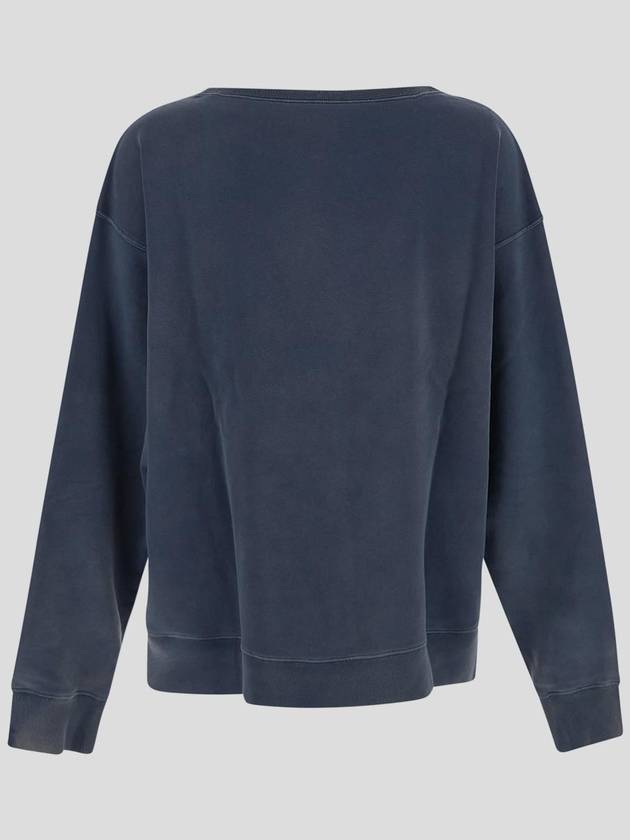 Oversized Fit Logo Sweatshirt Blue - MAISON MARGIELA - BALAAN 3