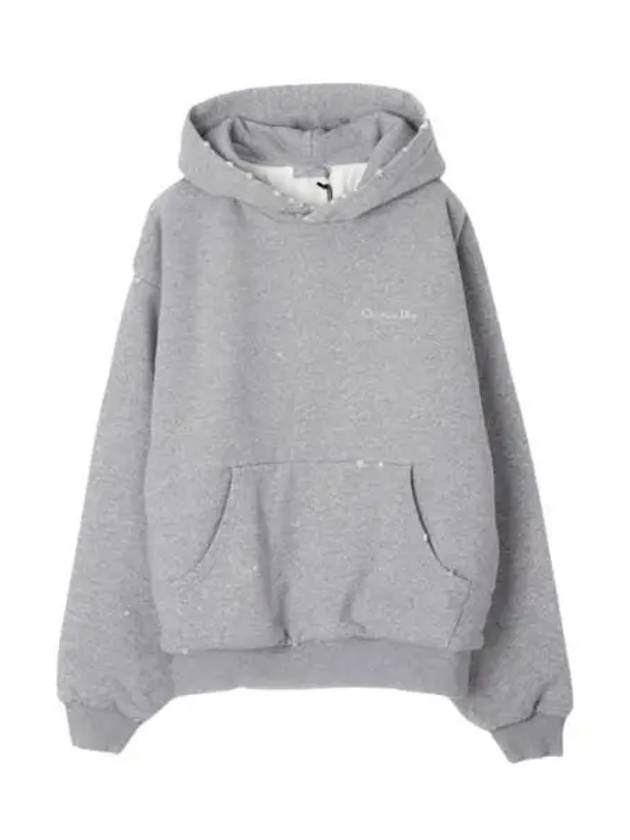 Logo Print Cotton Hoodie Grey - DIOR - BALAAN 2