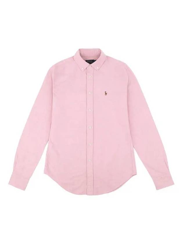 Button Front Oxford Women Shirt Pink PO MS5 - POLO RALPH LAUREN - BALAAN 3