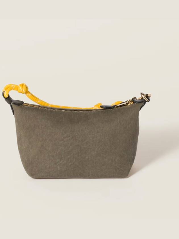 Gabardine Pouch Bag Olive Green - MIU MIU - BALAAN 5