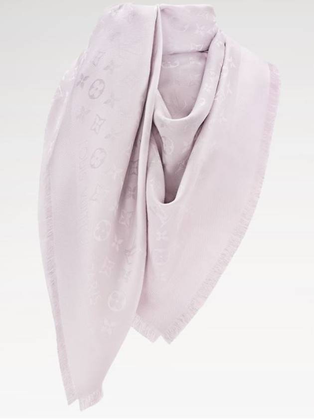 Monogram Classic Silk Scarf Pearl Grey - LOUIS VUITTON - BALAAN 4