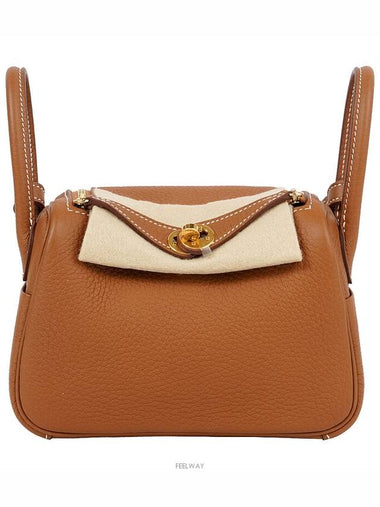 Mini Lindy gold plated U 74291 - HERMES - BALAAN 1