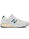 990v4 Made in USA White Green - NEW BALANCE - BALAAN 6