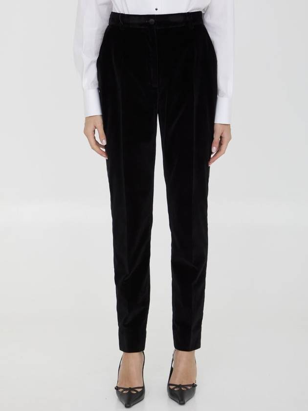 Velvet Tuxedo Pants - DOLCE&GABBANA - BALAAN 1