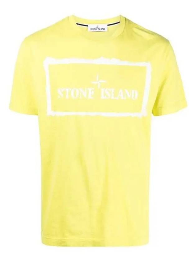 Stencil One Logo Short Sleeve T-Shirt Lime - STONE ISLAND - BALAAN 2