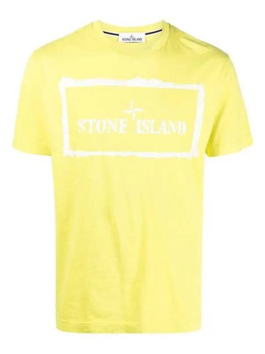 Stencil One Logo Short Sleeve T-Shirt Lime - STONE ISLAND - BALAAN 2