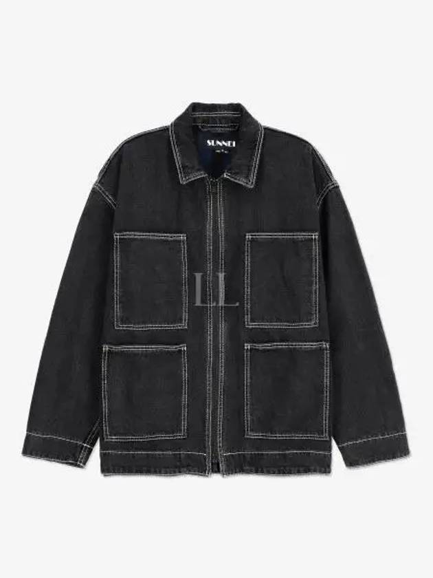 Regular Denim Jacket Washed Black - SUNNEI - BALAAN 2