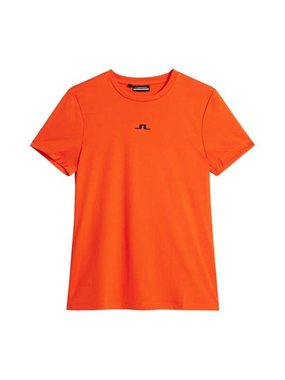 Ada Short Sleeve T-Shirt Tangerine Tango - J.LINDEBERG - BALAAN 2