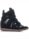 Isabel Marant Beckett Beckett Ponyskin Suede Panel High Top Sneakers - ISABEL MARANT - BALAAN 1