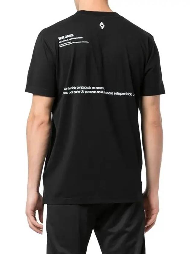 Floppy Disk Print Cotton Short Sleeve T-Shirt Black - MARCELO BURLON - BALAAN 3