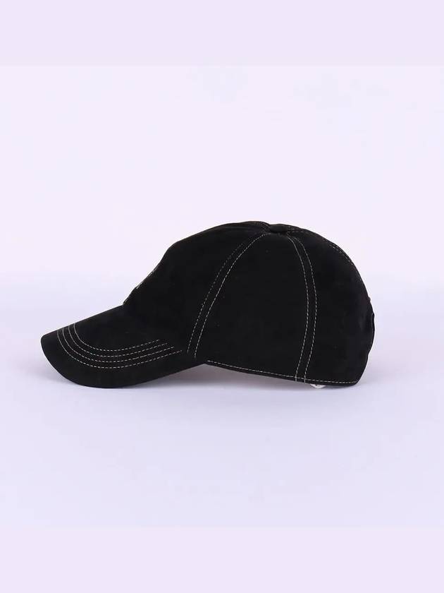 Embroidered Logo Suede Ball Cap Black - BRUNELLO CUCINELLI - BALAAN 5